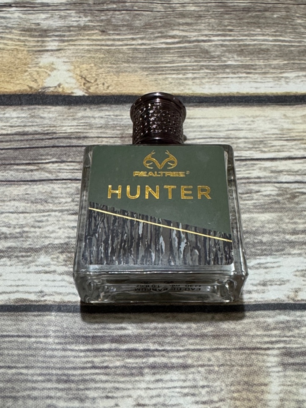 Realtree HUNTER Empty Cologne Bottle - Green & Brown Accents - 1.0 fl.oz.